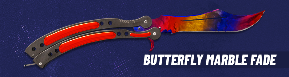 Image with Butterfly Marble Fade Knife
